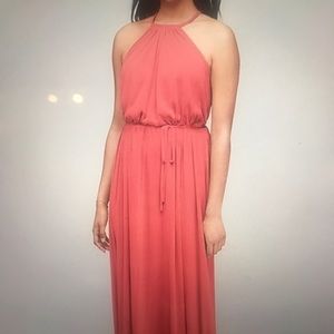 Coral bridesmaids dress